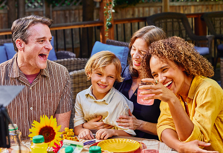 Family having a great time together